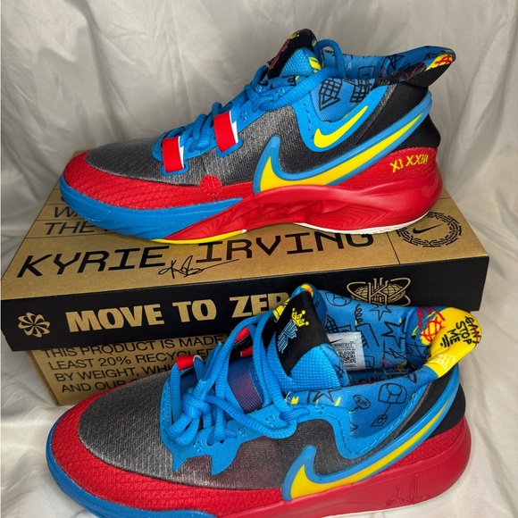 New Nike Kyrie 8 Go GS Black Yellow 5.5Y/7W Basketball Shoes - Picture 7 of 8